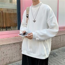 半高领卫衣男士潮流宽松慵懒风套头bf潮ins港风帅气外套wy33-p30,男装卫衣,星座1008-1