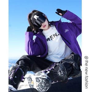 24冬户外双板防水防风保暖滑雪服男中性风加棉加厚外套M77-P160图片
