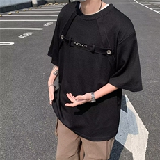 T恤男士短袖垫肩韩版潮流高街帅气2024夏季新款ins体恤ST327-P35，男装T恤，星座412-3