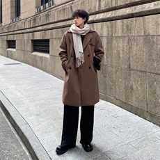 秋冬新款毛呢大衣男中长款呢子风衣外套宽松MN9571/P100加棉P110，男装风衣，电商B316