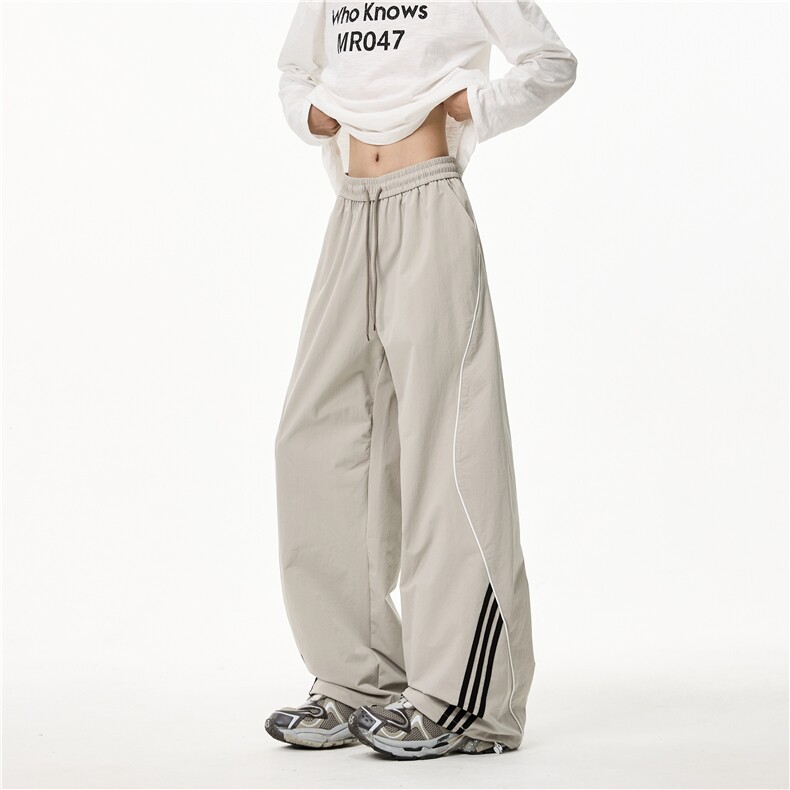 抖音品质春季新款条纹潮流户外宽松休闲裤B315-K25608-特p35控68,男装休闲裤,电商B315