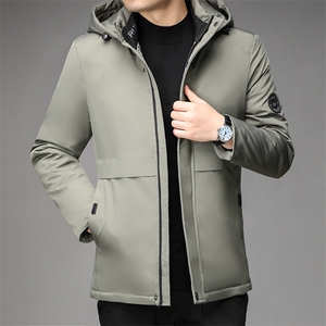 DMF378钱塘2020-2中年男士冬季厚款百搭简约连帽羽绒服P97图片