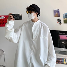 衬衫男韩版潮流高街帅衬衫2024春秋新款ins宽松百搭外套CY026-P36，男装衬衫，星座412