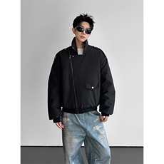 老钱风内里机绗棉斜门襟拉链棉衣男冬季加厚保暖短款棉服MY94P138，男装棉衣，星座512-1（原513-3）