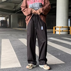 直筒工装裤男夏季新款美式复古高街潮休闲裤SK115P32，男装休闲裤，星座1116-2