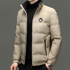 冬季2024羽绒服男中青年白鸭绒加厚短款立领时尚外套，男装羽绒服，钱塘6003（原4033）