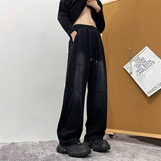 2025新款渐变裤子运动裤宽松直筒休闲裤潮流痞帅现货K8273-P54，男装休闲裤，星座512-3