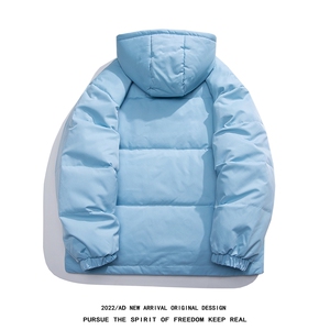 白鸭绒白底22冬季新款卡通动漫印花保暖连帽羽绒服YR178P195控258