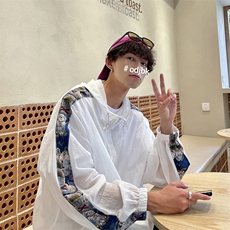 港风冰丝防晒衣薄款克莱因蓝外套户外休闲潮牌防晒服FS7765P38，男装夹克，星座227-7