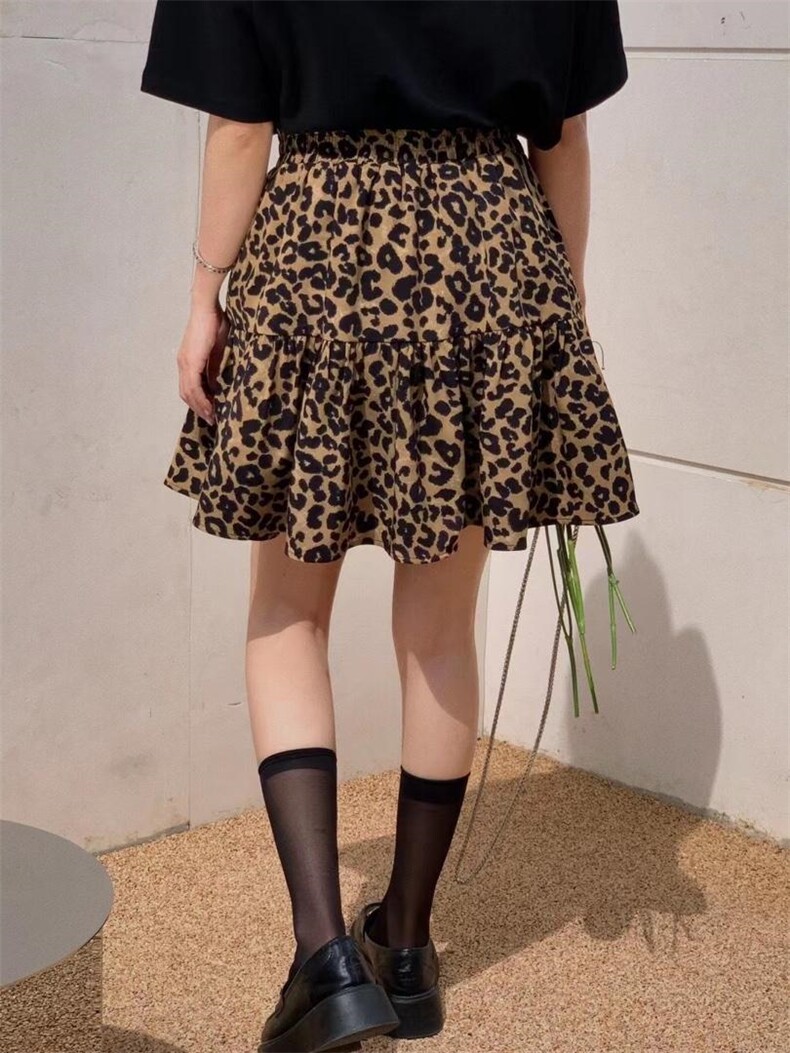 夏季新品豹纹半身裙现货，女装半身裙，春天