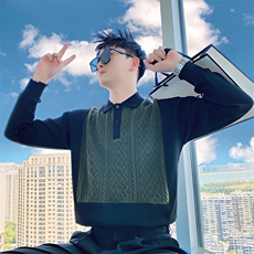 AW193/特P78控108春季社会小伙拼接撞色设计感百搭小伙卫衣男咖首，男装卫衣，星座305B-1