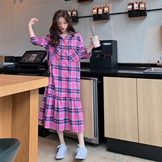 【现货跑量】2025新款格子鱼尾连衣裙2C009/2049/P95K148，女装连衣裙，2C009