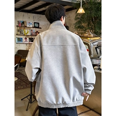 1506-1/JJ5301高品质/P88复古扎染立领PU皮衣外套男装美式高级感，男装皮衣，星座1506-1