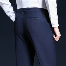 休闲裤男2023秋季新款宽松直筒无痕中年爸爸装男士商务西裤，男装西裤，电商B212（原钱塘6029）
