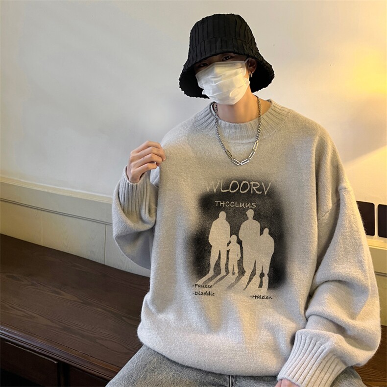 高质量！秋冬季半高领毛衣男士加绒加厚线衣男针织衫男MY50-P45,男装针织衫/毛衣,电商B367