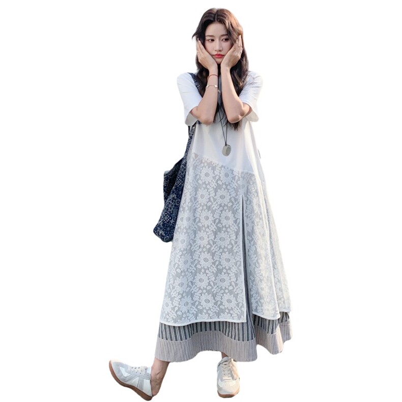 夏季假两件连衣裙女中长款,女装连衣裙,秋水欣儿