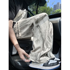 春季新款拼接扎染灯芯绒设计感百搭休闲裤B315-K25497-特p25控48，男装休闲裤，电商B315