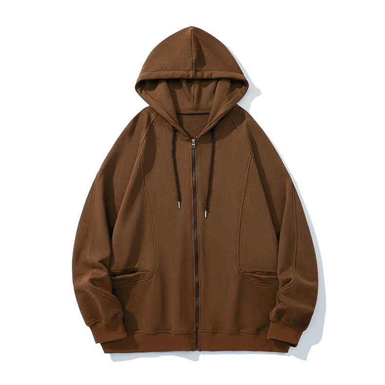 美式重磅拉链开衫外套男ins宽松休闲情侣连帽卫衣HY272P75控108，女装短外套，电商A140（原A102B-1）