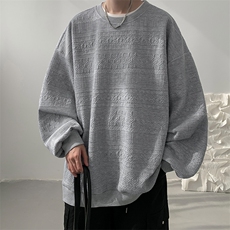 8XL-M特大码港风太空棉圆领打底衫上衣男士青年套头卫衣WY05P40，男装卫衣，电商D206-1