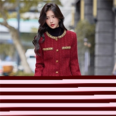 【小香bao款现货】2025新款秋冬时尚纯色时髦新娘敬酒法式套装，女装套装/套裙，众宇琦