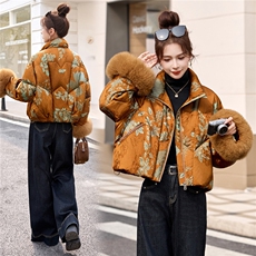 现货，现货人丝2025年冬季羽绒真狐狸毛短款加厚羽绒服，女装羽绒服，艾仟回(原伊仟回)