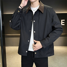 翻领夹克男春季简约宽松潮流百搭上衣服JK268-P78，男装夹克，星座308B-2