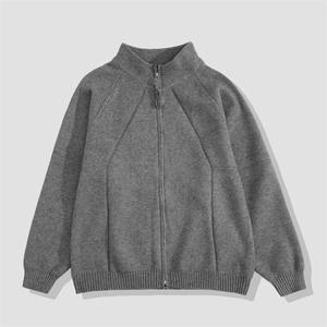 大量现货男立领开衫拉链毛衣细针织衫拼接线衣外套M0003 P60图片