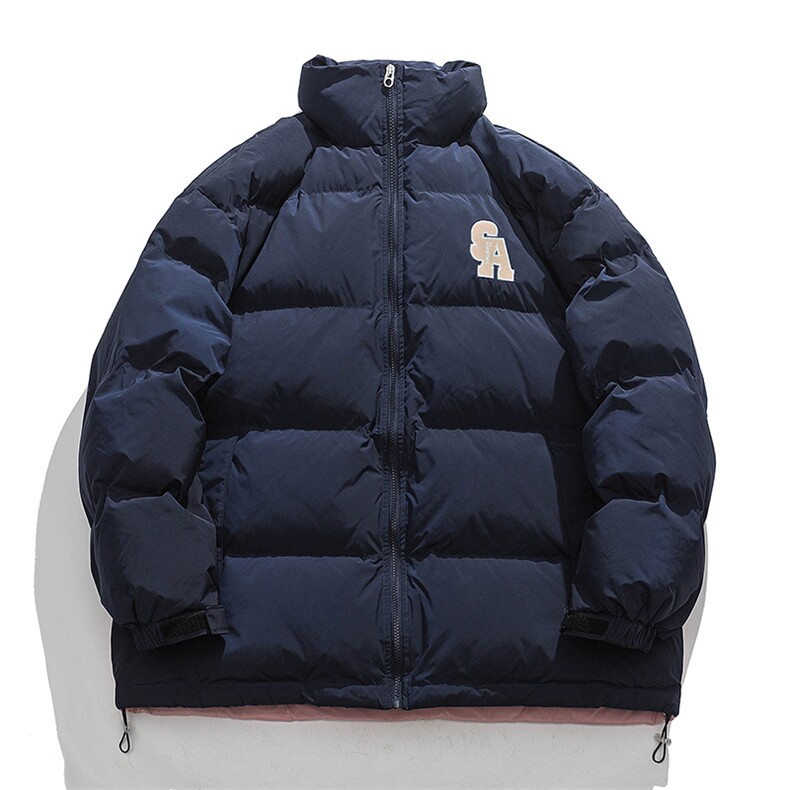 冬季新款宽松面包服港风青春立领棉服男纯色棉衣外套MY9067-P100,男装棉衣,电商A128