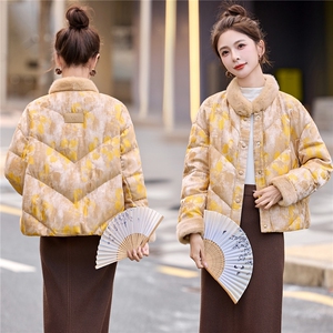 新中式短款羽绒服女2025年冬季新款保暖羽绒外套女图片
