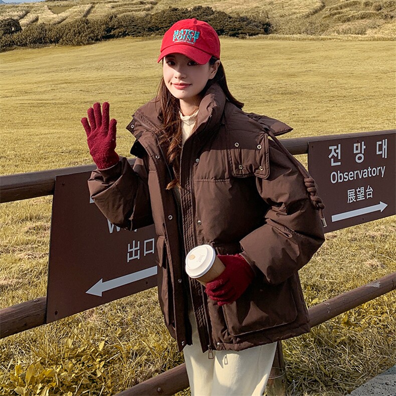 现货 两色短款连帽羽绒服 2C122-8881-P245-K368 50绒图片