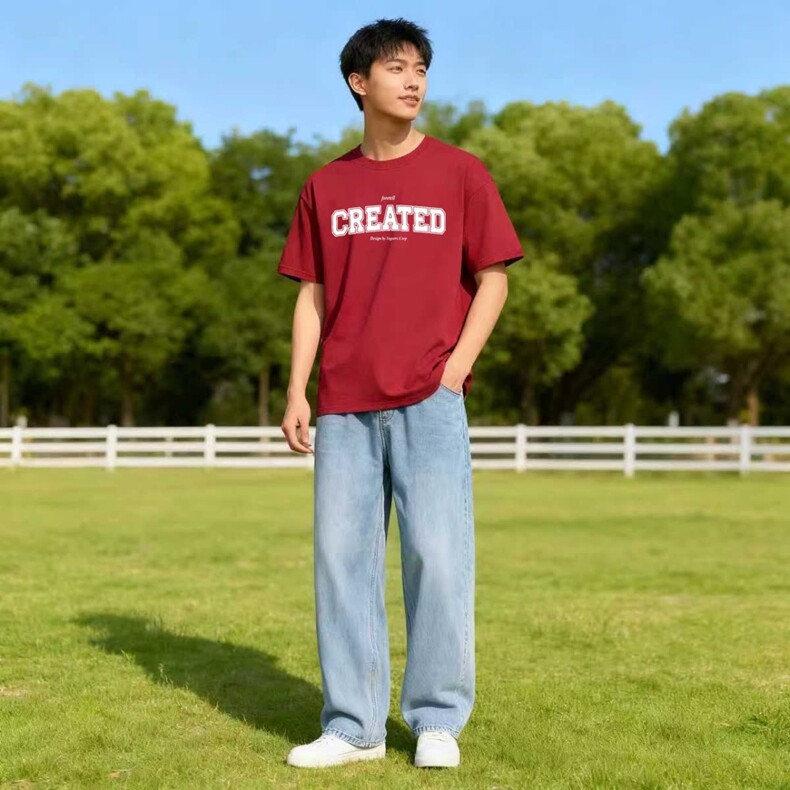潮流简约ins男装凉感舒适休闲时尚圆领短袖T恤冰丝男款夏季品图片