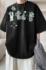 图案已注册夏季美式高街宽松短袖T恤男潮重磅半袖打底衫D075/P25，男装T恤，电商B209
