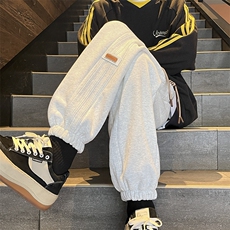加绒加厚休闲束脚运动卫裤KK380P55控78，男装休闲裤，星座712