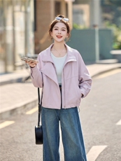 皮衣外套女春秋季2026新款小个子港风复古高级感皮夹克机车，女装皮衣，秀美人生