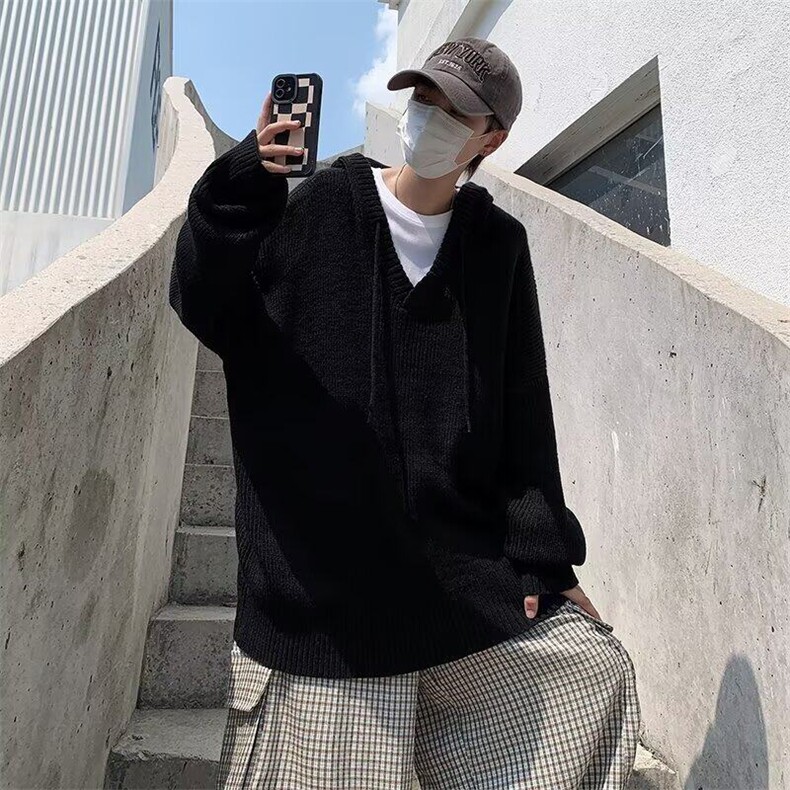 B435P42套头毛衣女秋冬慵懒宽松针织衫韩版卫衣外套小众日,男装针织衫/毛衣,星座512-6