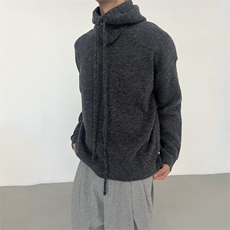 【有货】DGT11-P75小众设计款可拆卸连帽毛衣慵懒氛围感针织衫，男装针织衫/毛衣，星座603-2