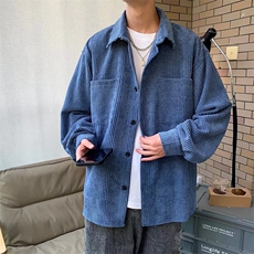华夫格外套男新款潮流春秋宽松ins高街痞帅休闲衬衫夹克CS673-P48，男装衬衫，星座1008