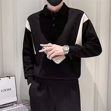 男polo衫男长袖秋季高级感新款卫衣美式上衣潮WY07-P36，男装卫衣，星座208-5