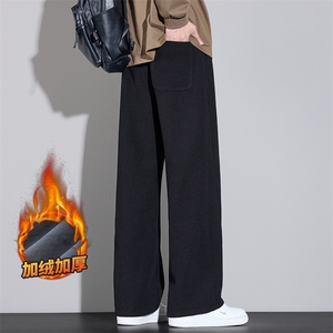 男士针织卫裤冬季运动直筒休闲裤带绒保暖加厚Z2602-P40/加绒P50图片