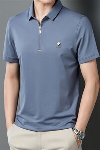 POLO衫男士短袖t恤翻领2023夏季新款潮牌休闲商务男装上衣图片