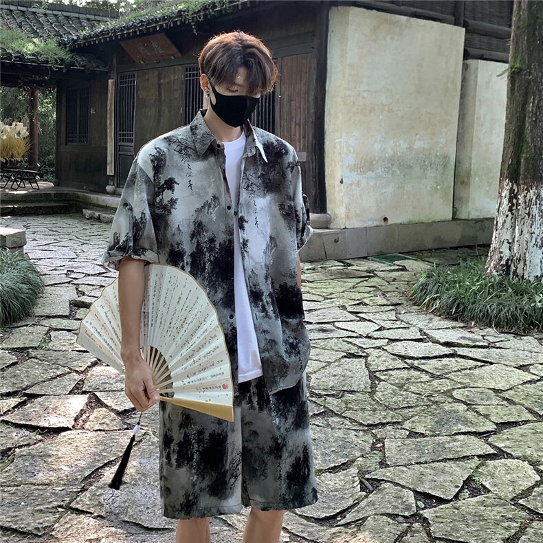 1山水套装TZ77823特P50衬衫DCS77824特P30DK77825特P20套装控98,男装衬衫,星座226-2