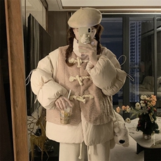 2026年秋冬季新款港风潮牌宽松假两件立领保暖棉服女ZM471-P118，男装棉衣，星座313A(原308A-2)