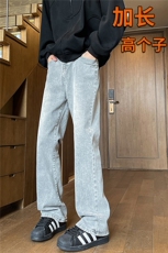 高个子加长弹力裤子男牛仔裤微喇美式高街188cm115休闲裤KZ034P65，男装牛仔裤，电商B312