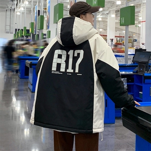 冬上新加棉加厚棉服中性休闲连帽棉衣外套男女 8325-P110控价158图片