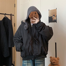 两面穿现货重磅短款座山雕棉衣男女双面穿毛毛绒棉服加厚外套，男装棉衣，电商A486