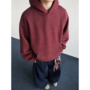 抖音得物高品质二开 26春装美式高街结构满天星连帽卫衣外套 CM10图片