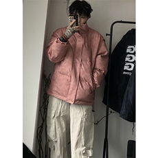 现货）档口图美拉德复古皮棉衣纯色立领加厚棉袄棉服7383-特P90，男装棉衣，星座1213