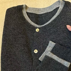 女士秋冬保暖12针纯毛假两件羊毛衫，女装羊毛衫，百纯羊绒