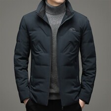 90%白鸭绒羽绒服男士立领冬季新款宽松保暖休闲外套潮HB1808-P250,男装羽绒服,电商B212（原钱塘6029）