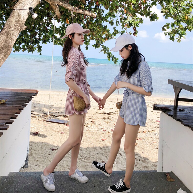 大货已出简约百搭格子连体裤浙宝262A，女装连体裤，Yologo